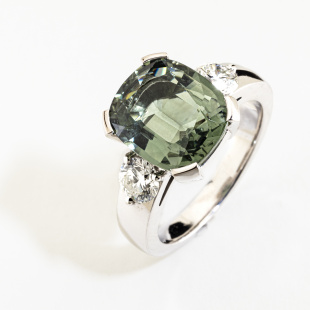 MODÈLE ANTES - Bague tourmaline verte coussin