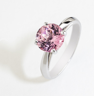 MODÈLE SOLI- Bague tourmaline rose or blanc