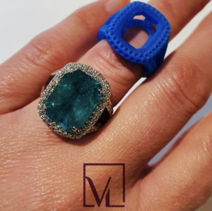 Bague or blanc