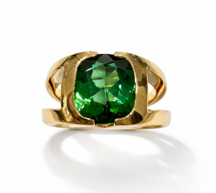 MODÈLE ALIA - Bague tourmaline or jaune.