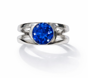 MODÈLE ALIA - Bague tanzanite or blanc.